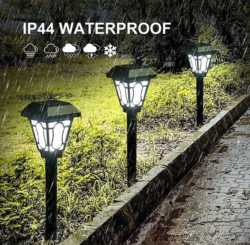 LAMTREE 48 Pack Solar Lights , Waterproof Auto Solar LED Lighting (Cool White) by Outdoor Solar Outlet