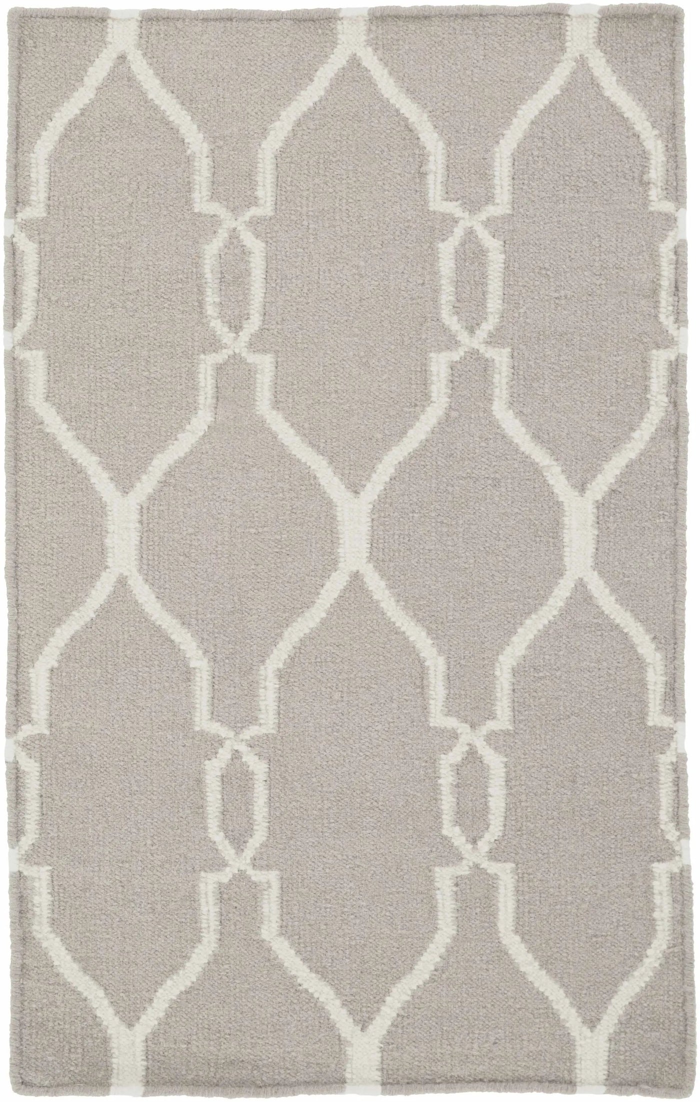 Lamy Beige Trellis Wool Rug - Clearance by Boutique Rugs