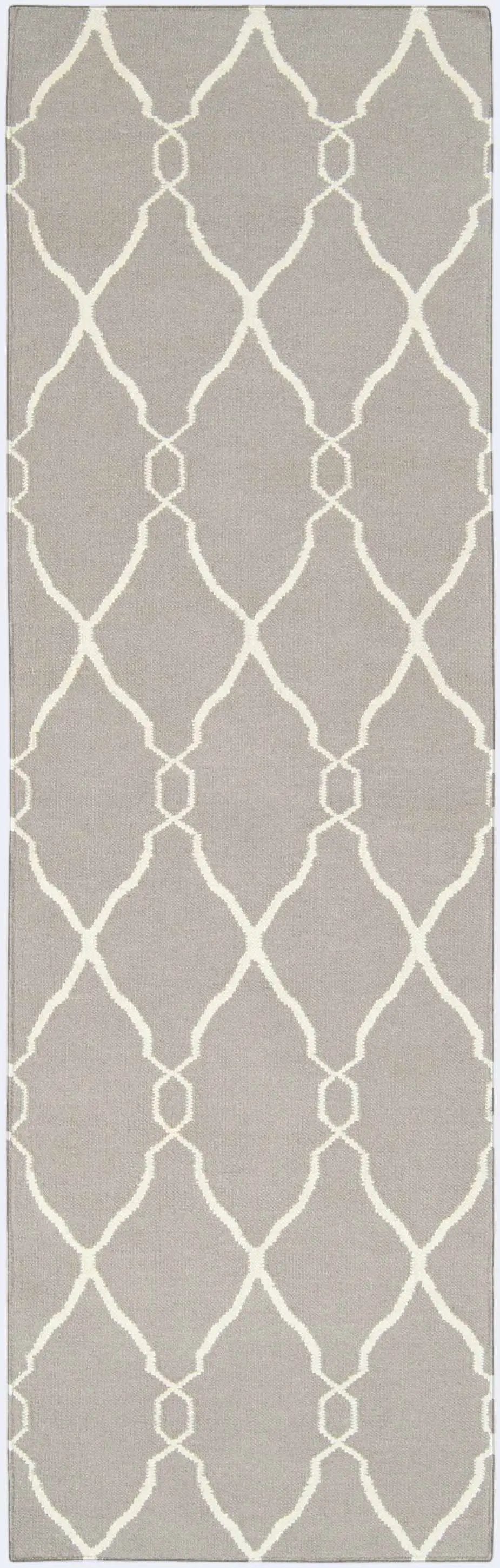 Lamy Beige Trellis Wool Rug - Clearance by Boutique Rugs