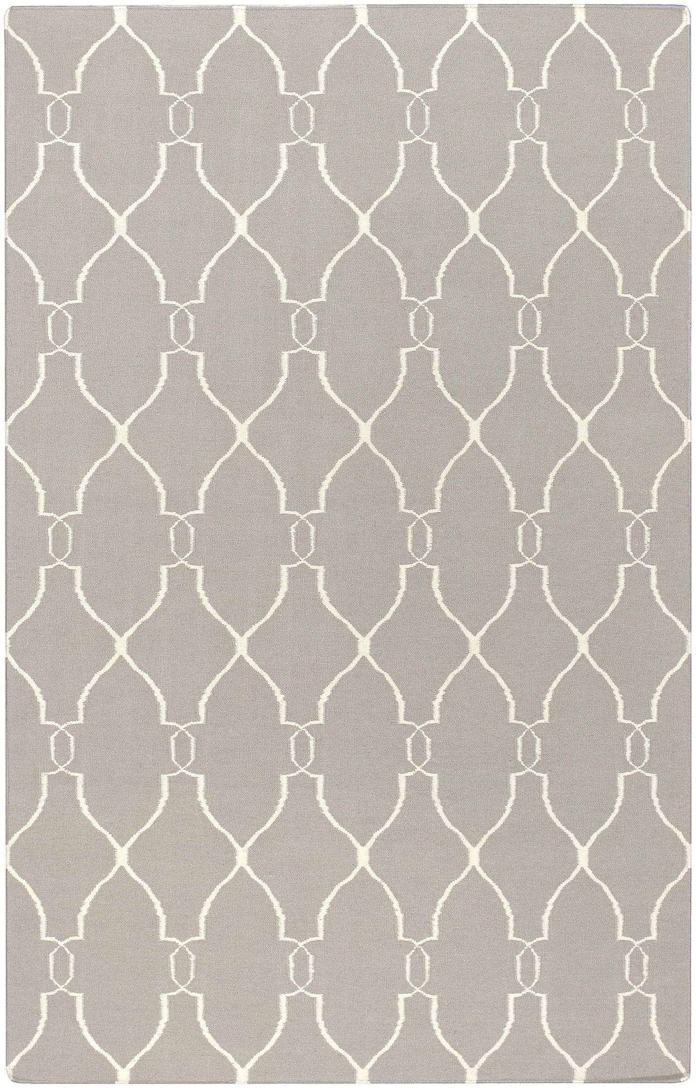 Lamy Beige Trellis Wool Rug - Clearance by Boutique Rugs