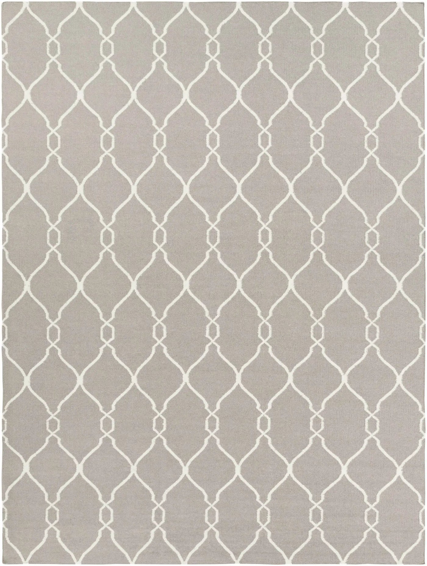 Lamy Beige Trellis Wool Rug - Clearance by Boutique Rugs