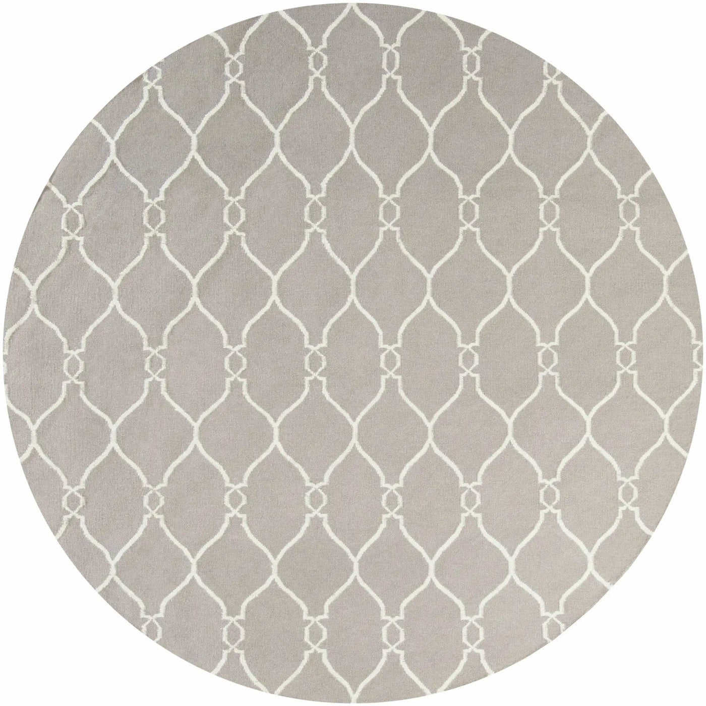 Lamy Beige Trellis Wool Rug - Clearance by Boutique Rugs