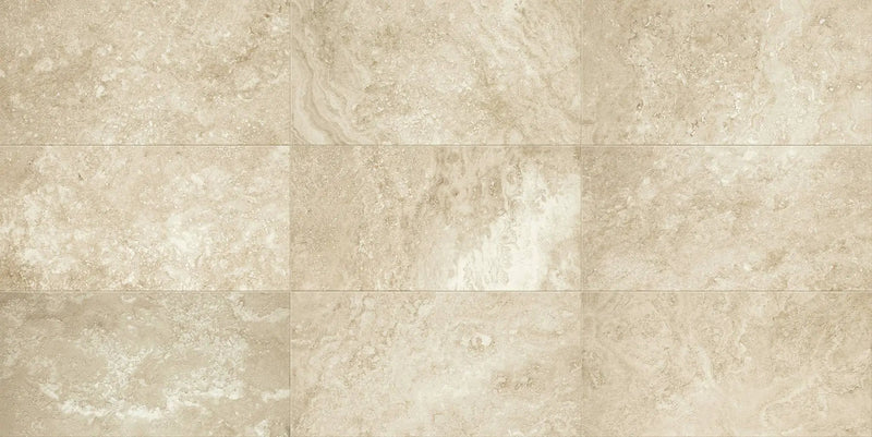 Trail Cross Cut Beige Travertine Look Porcelain Tiles 24x48 by landmarkceramics