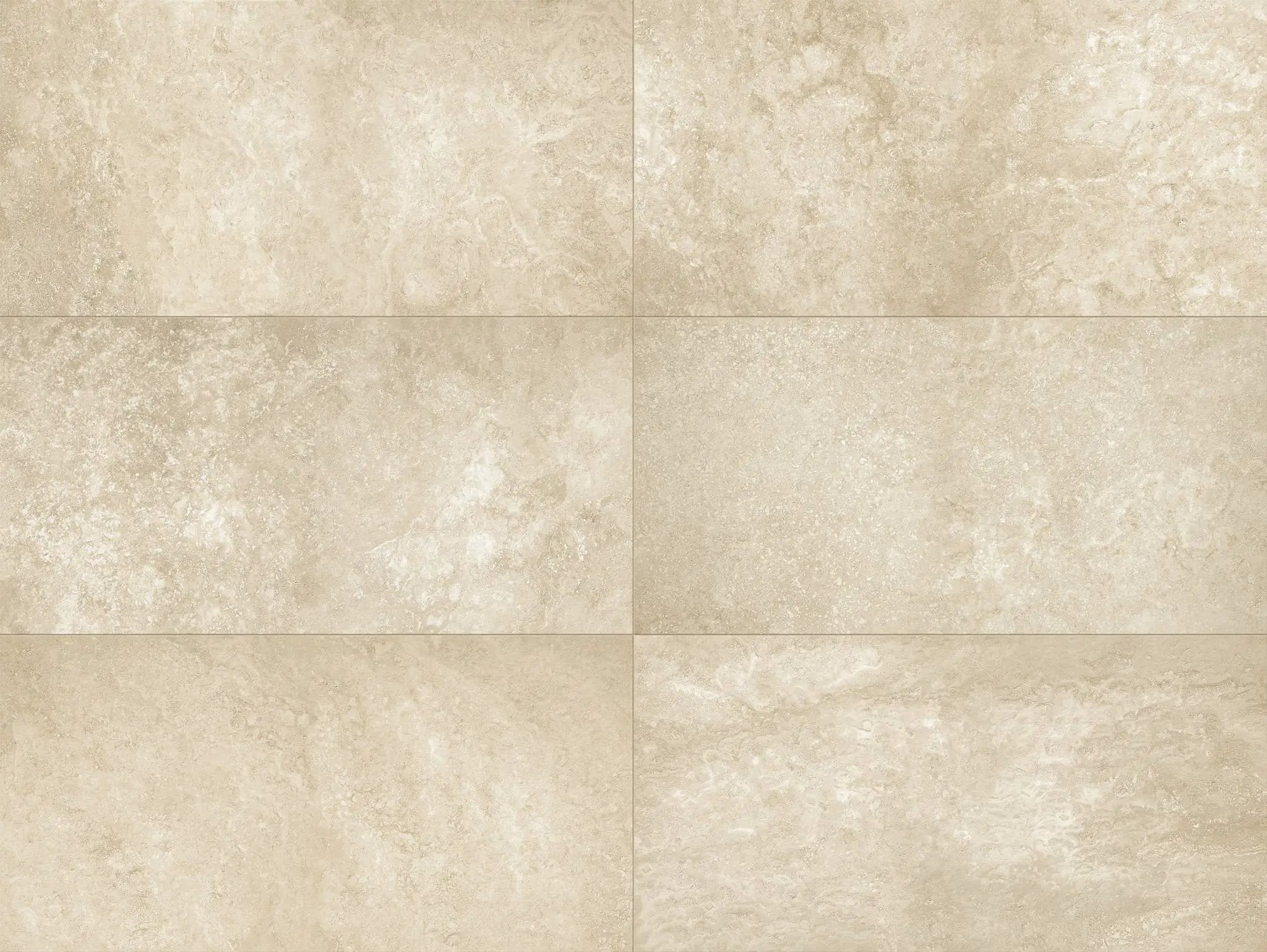 Frontier20 Travertine Select Cross Cut Beige L Shape Mitered Edge Look Porcelain Moldings 12x24 by landmarkceramics