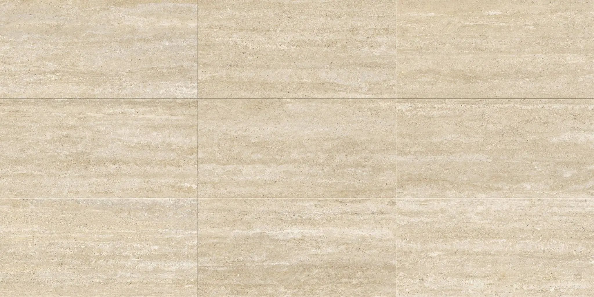 Trail Vein Cut Beige Travertine Look Porcelain Tiles 24x48 by landmarkceramics