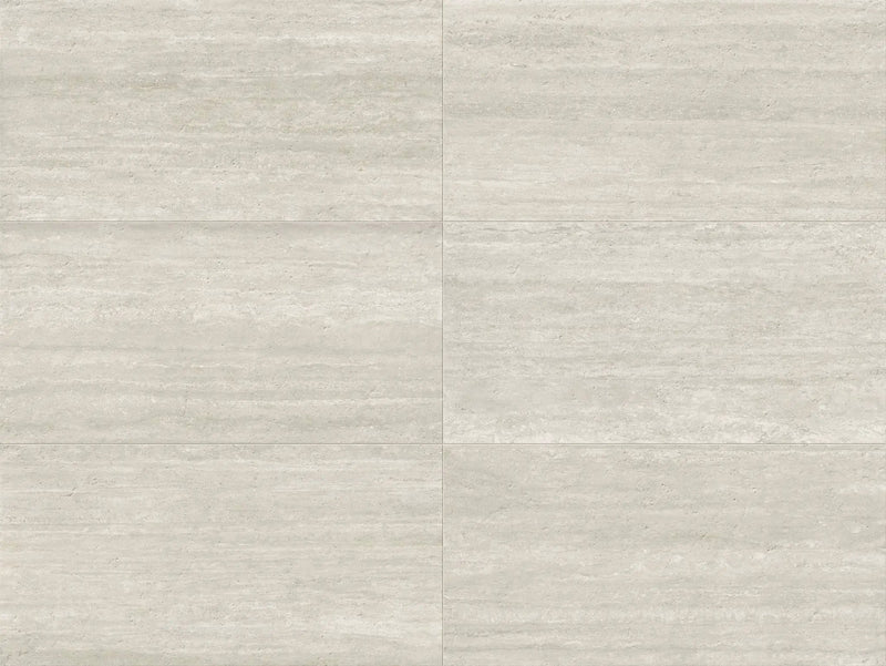 Frontier20 Travertine Vein Cut Grey Look Porcelain Pavers 24x48 by landmarkceramics