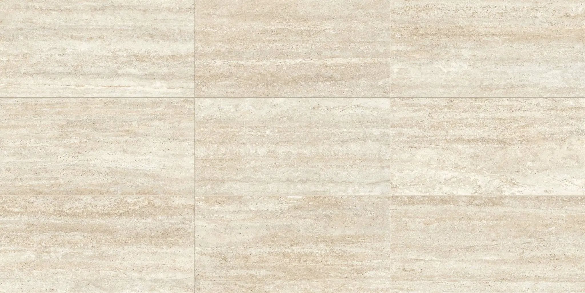 Trail Vein Cut Ivory Herringbone Travertine Look Porcelain Mosaics 12x12 by landmarkceramics