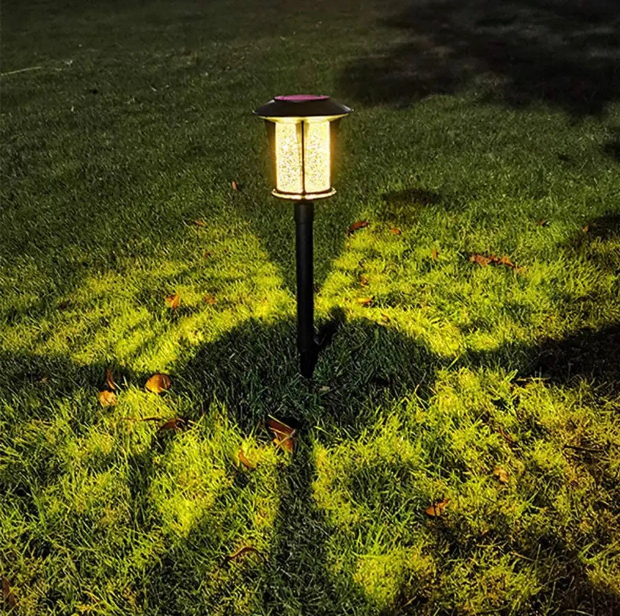 LANSGARINE Solar LED lights Outdoor Garden Stakes(Glass) (12-Pack) by Outdoor Solar Outlet