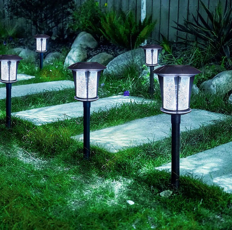LANSGARINE Solar LED lights Outdoor Garden Stakes(Glass) (12-Pack) by Outdoor Solar Outlet