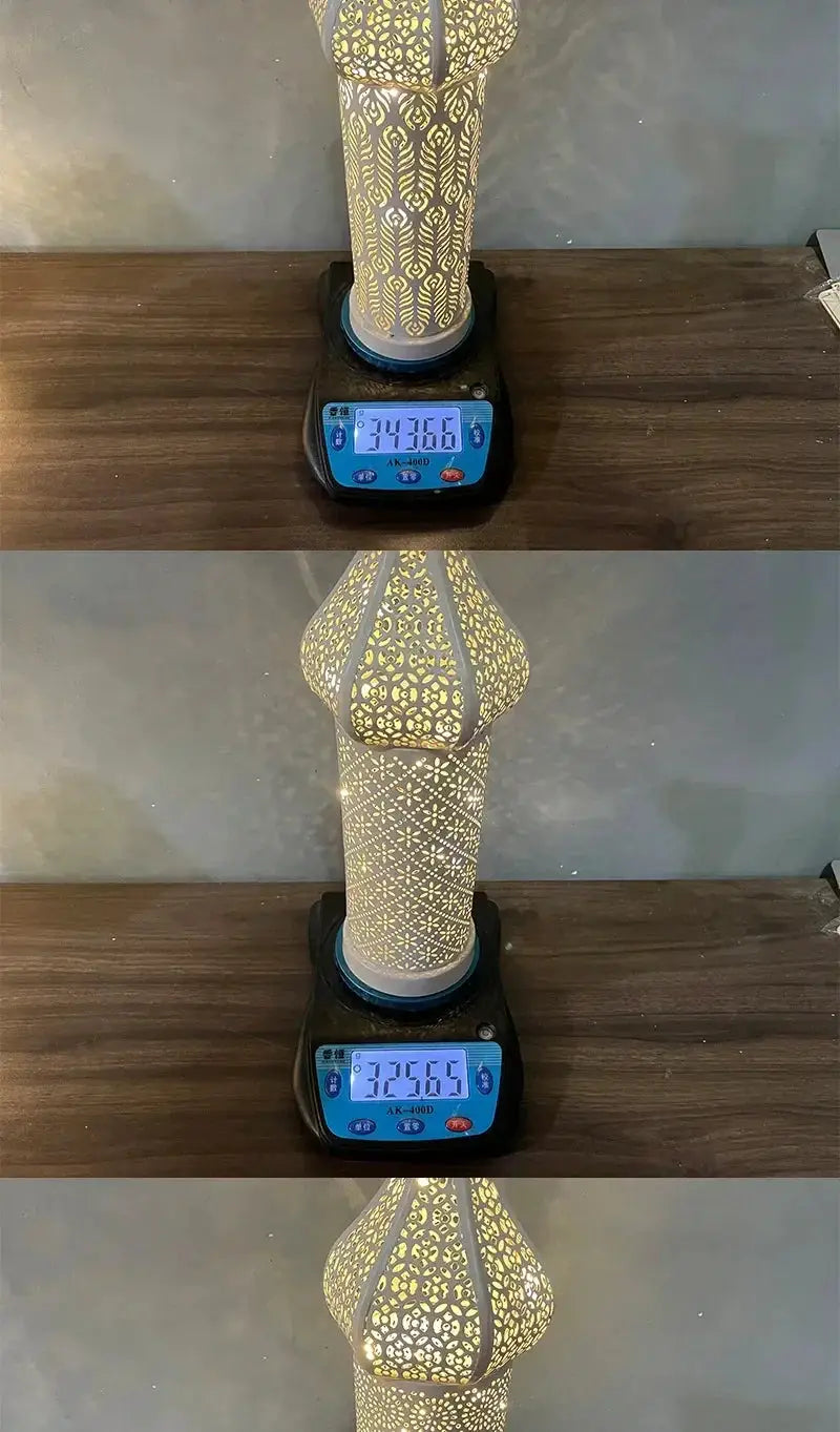 Lantern - LED Gold Wrought Iron by House Of Avana