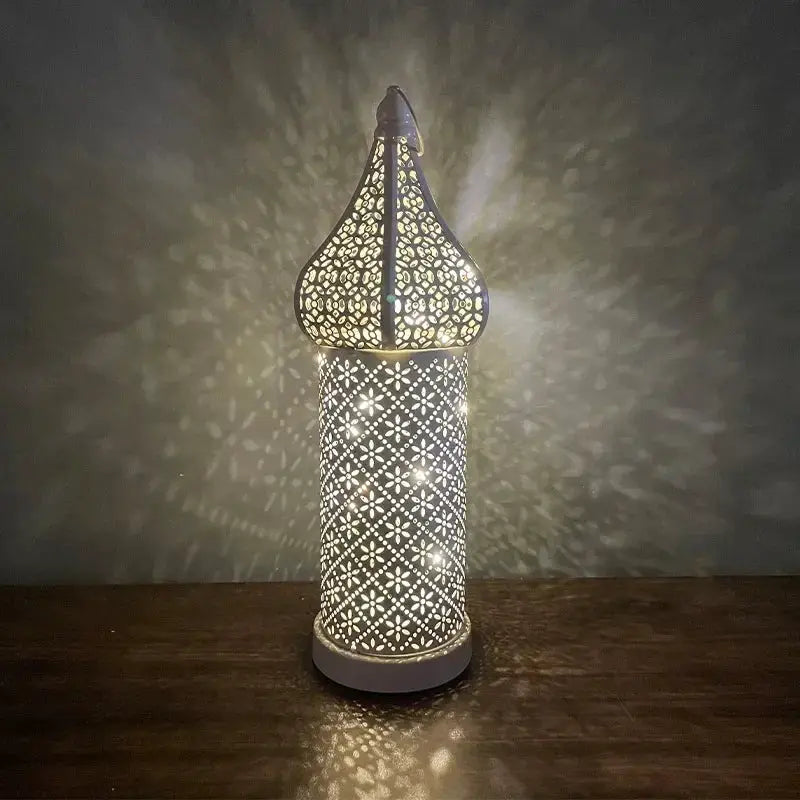 Lantern - LED Gold Wrought Iron by House Of Avana