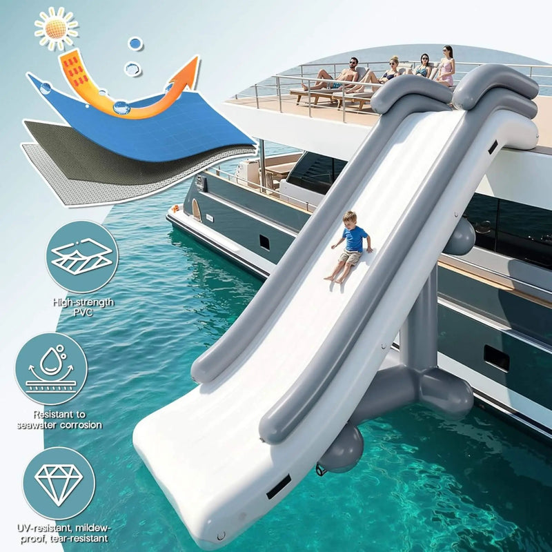 Large 16FT Commercial Inflatable Yacht Water Slide With Pump (SAK48172) by SAKSBY WHOLESALE