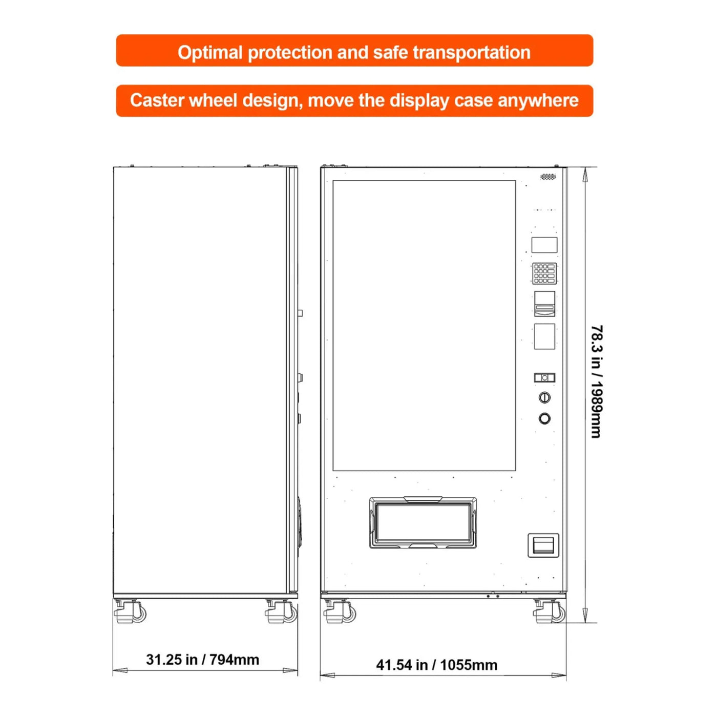 Large 60-Slot Commercial Snack And Drink Refrigerated Combo Vending Machine (SAK58735) by SAKSBY WHOLESALE