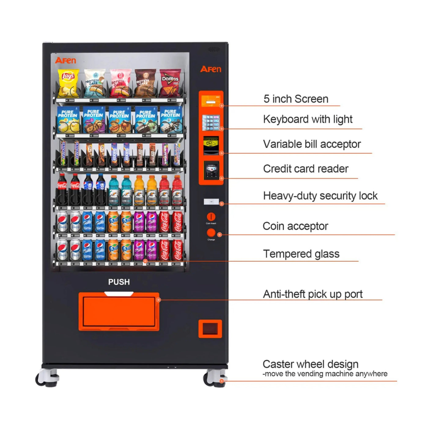 Large 60-Slot Commercial Snack And Drink Refrigerated Combo Vending Machine (SAK58735) by SAKSBY WHOLESALE