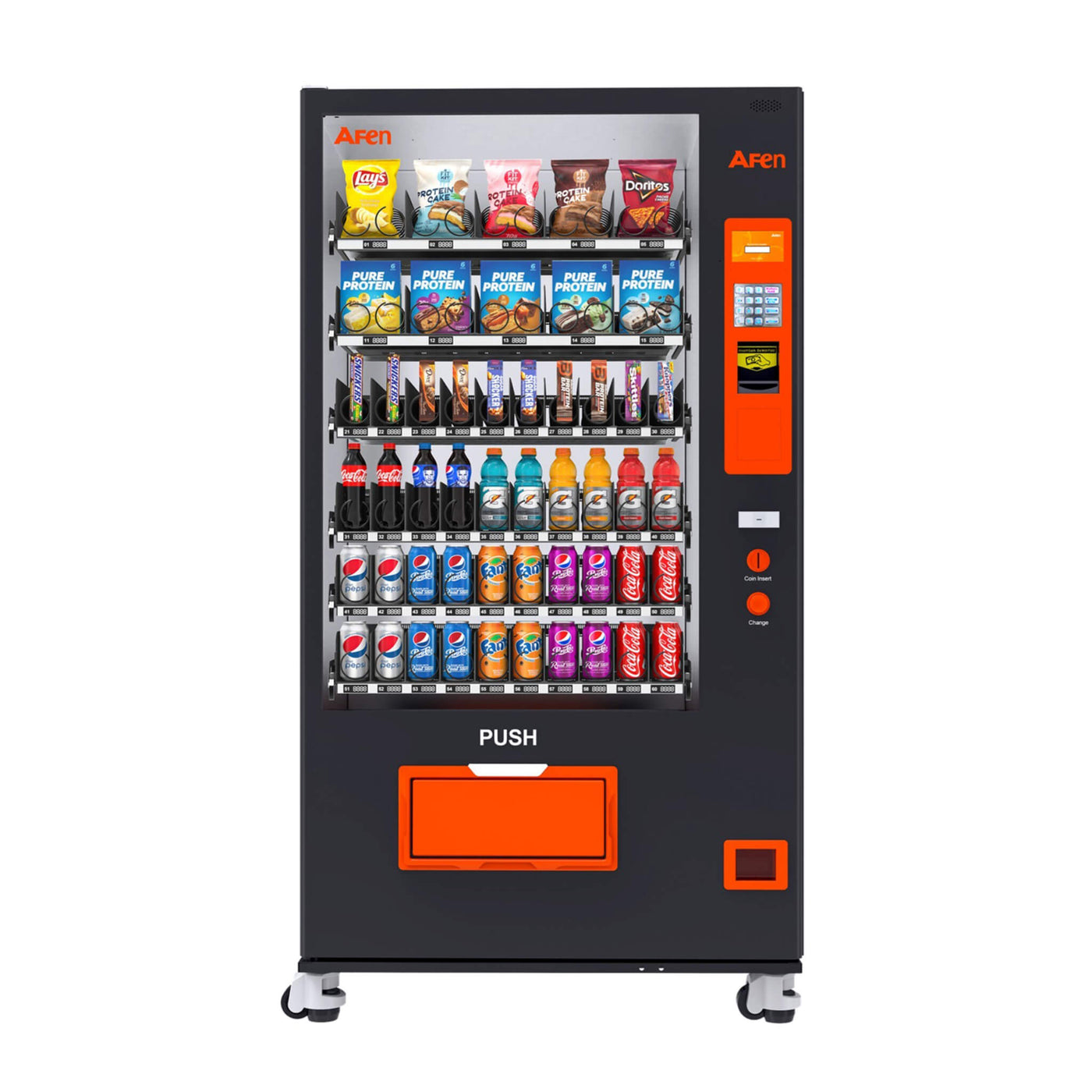 Large 60-Slot Commercial Snack And Drink Refrigerated Combo Vending Machine (SAK58735) by SAKSBY WHOLESALE