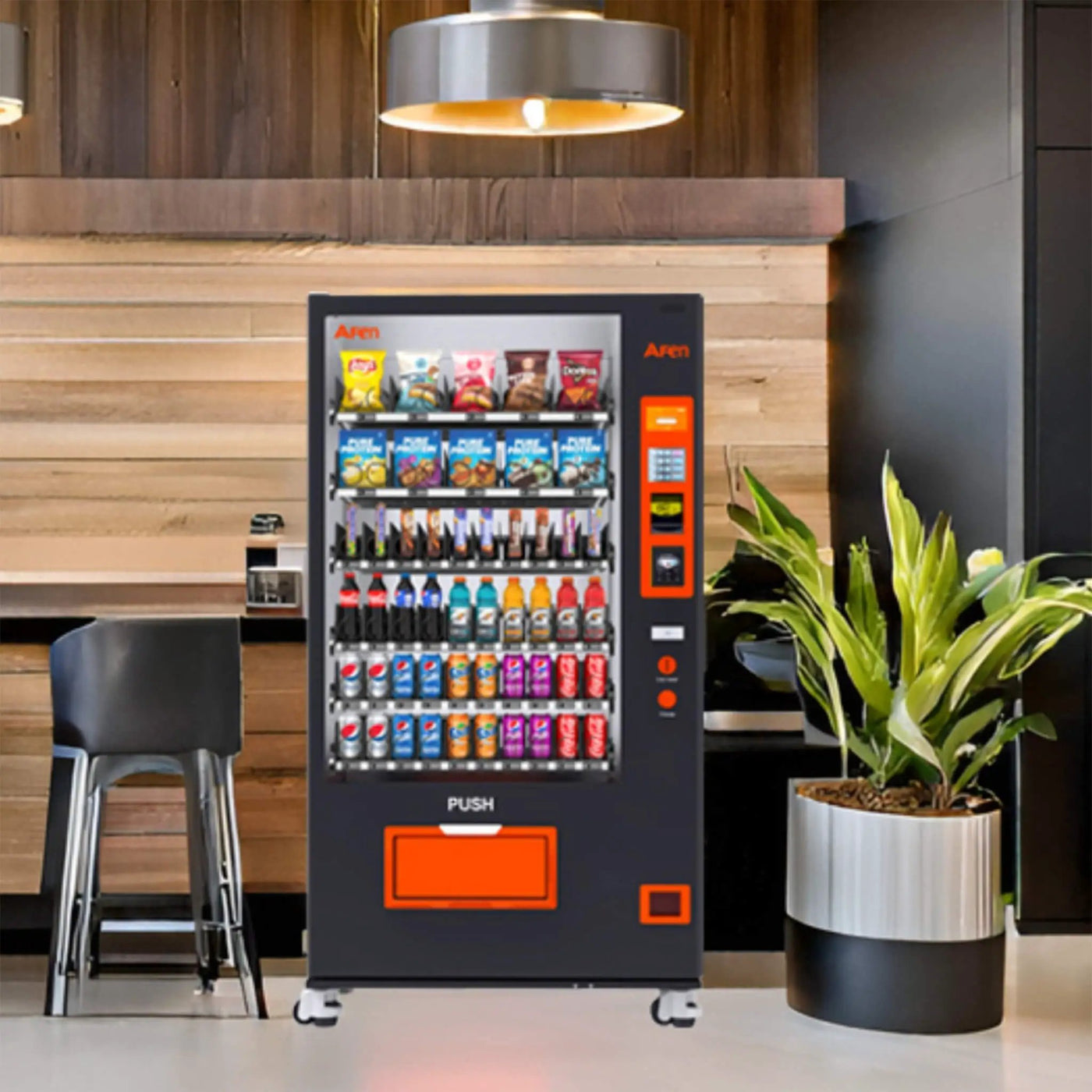 Large 60-Slot Commercial Snack And Drink Refrigerated Combo Vending Machine (SAK58735) by SAKSBY WHOLESALE