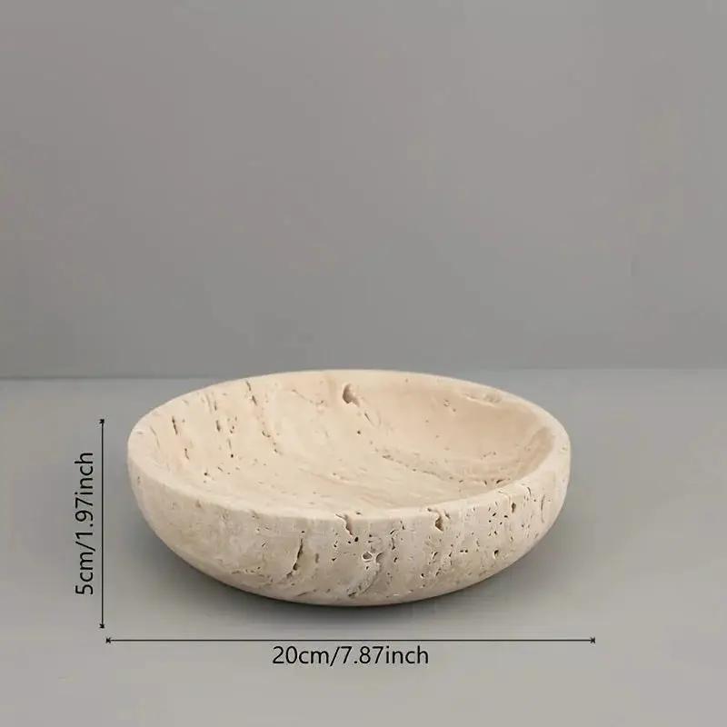 Large 7.87 Inch Natural Marble Bowl - Elegant Decorative Centerpiece for Bathroom, Vanity, or Dining Table - Jewelry Display, Soap Dish - Luxury Home Decor - Perfect Housewarming or Holiday Gift (Christmas, Wedding) - Durable by House Of Avana