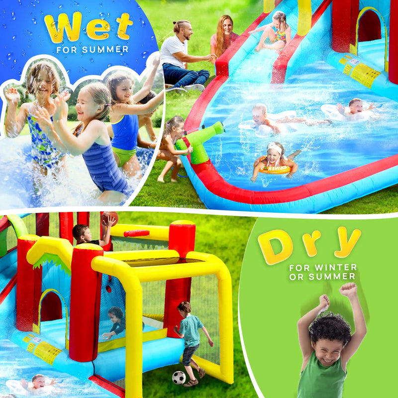 Large 7-In-1 Inflatable Water Slide Bouncer Pool With Climbing Wall (SAK60841) by SAKSBY WHOLESALE