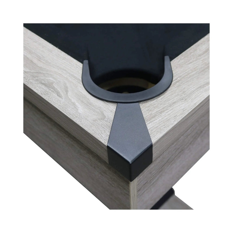 Large 84-Inch Rustic Gray Pool Table With Cues, Balls And X-Legs (SAK54361) by SAKSBY WHOLESALE