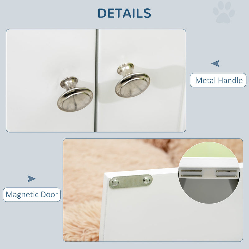 Large Elevated Dog Bowls with Storage Cabinet - Stainless Steel Feeder, photo 6 of 7