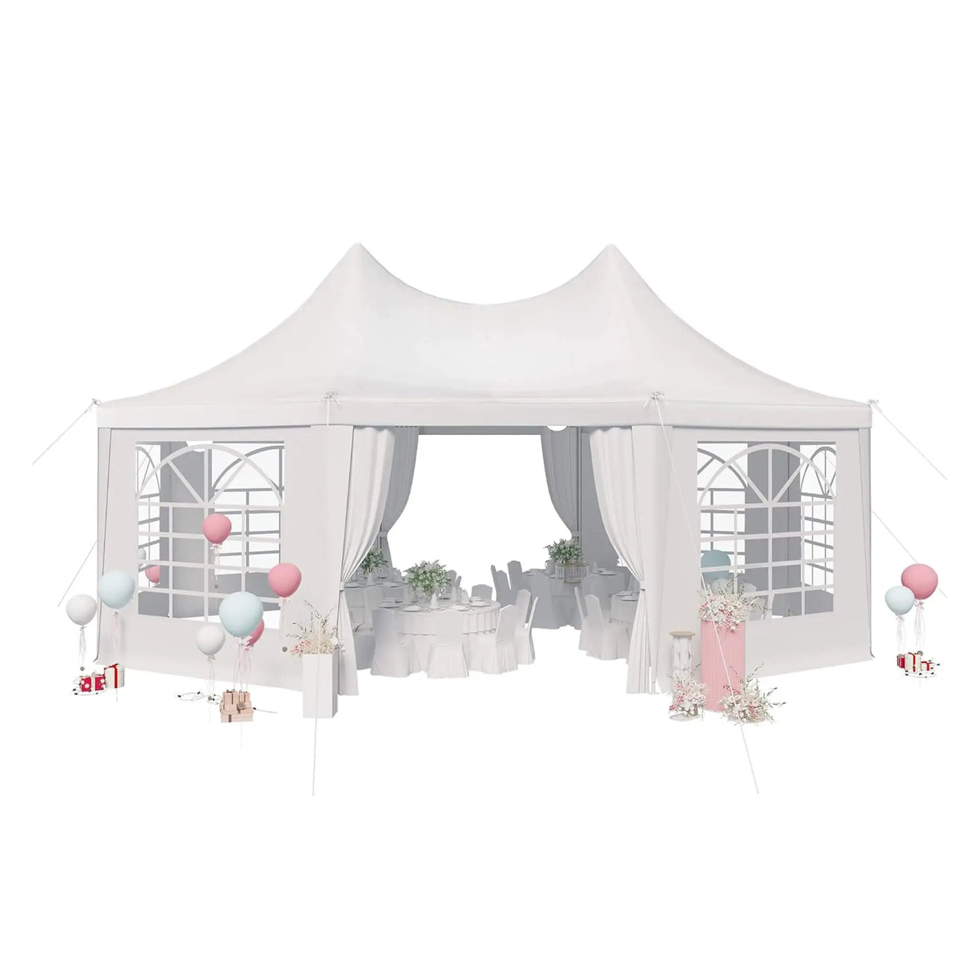 Large Heavy-Duty Customizable Party Tent With Sidewalls And Windows (SAK72615) by SAKSBY WHOLESALE