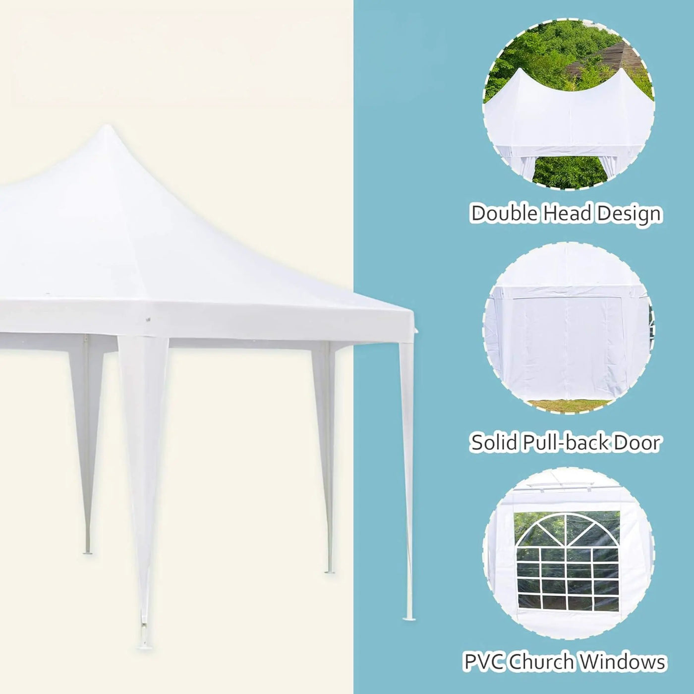 Large Heavy-Duty Customizable Party Tent With Sidewalls And Windows (SAK72615) by SAKSBY WHOLESALE