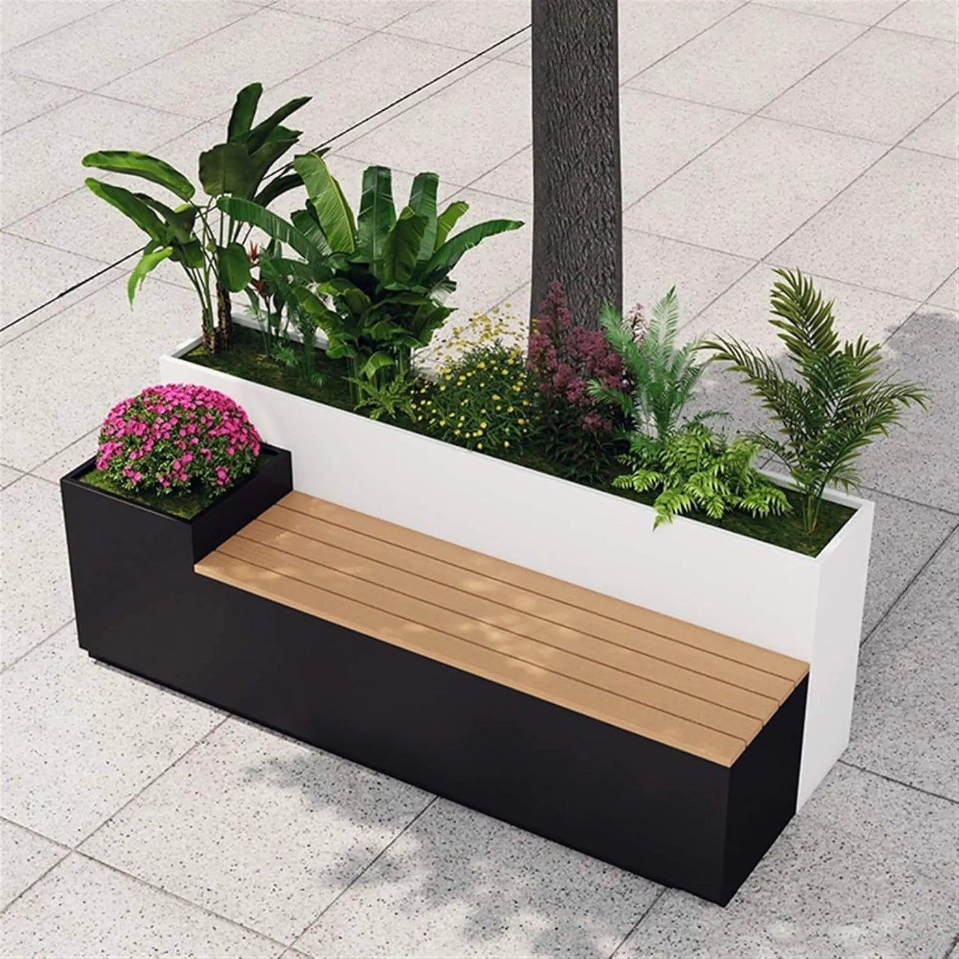 Large Outdoor All-Weather Commercial Flower Box Potting Bench [Made To Order] (SAK70249) by SAKSBY WHOLESALE