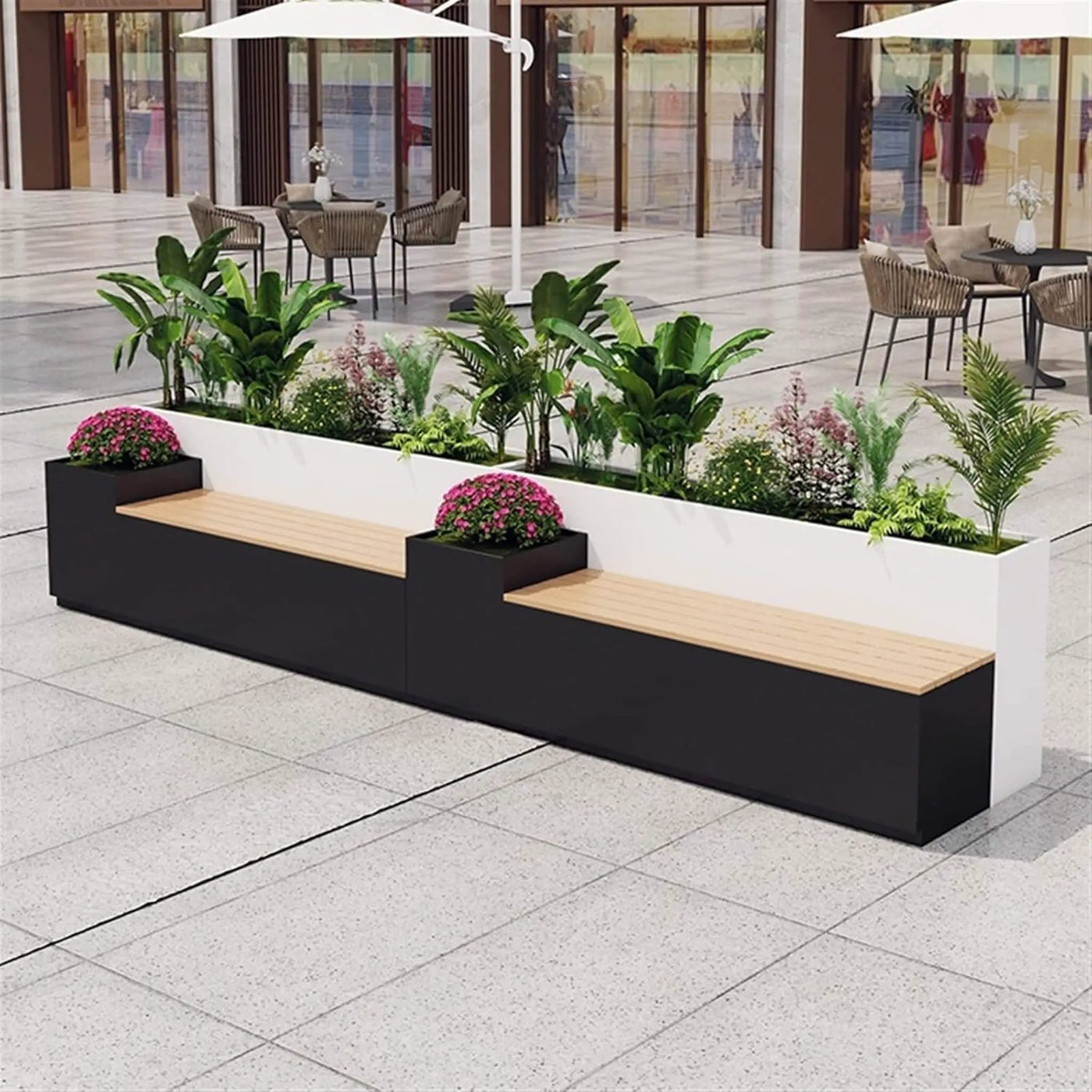 Large Outdoor All-Weather Commercial Flower Box Potting Bench [Made To Order] (SAK70249) by SAKSBY WHOLESALE