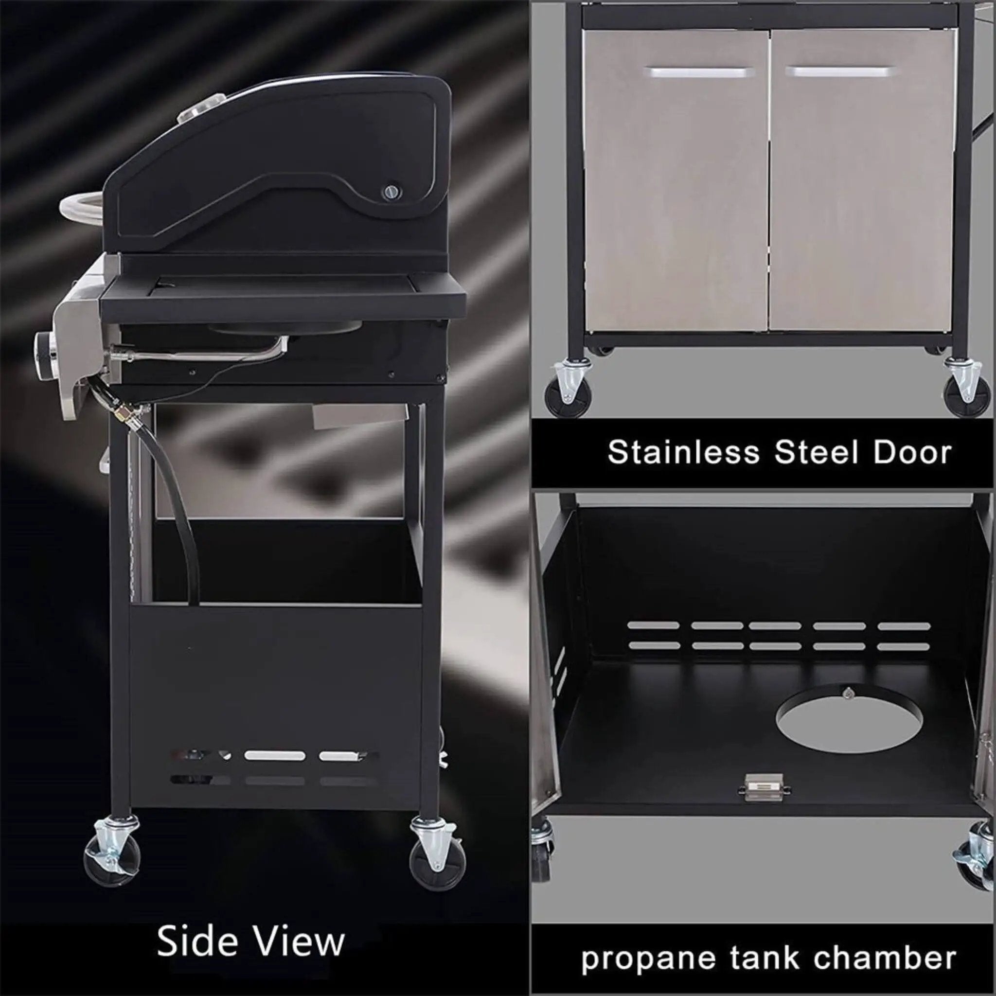Large Outdoor 42K BTU BBQ Stainless Steel Propane Gas Grill With 4 Burners (SAK61283) by SAKSBY WHOLESALE