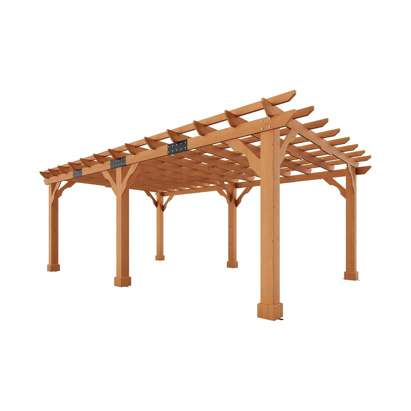 Alora Large Outdoor Cedar Wood Pergola Kit With Slatted Roof (SAK31064) by SAKSBY WHOLESALE