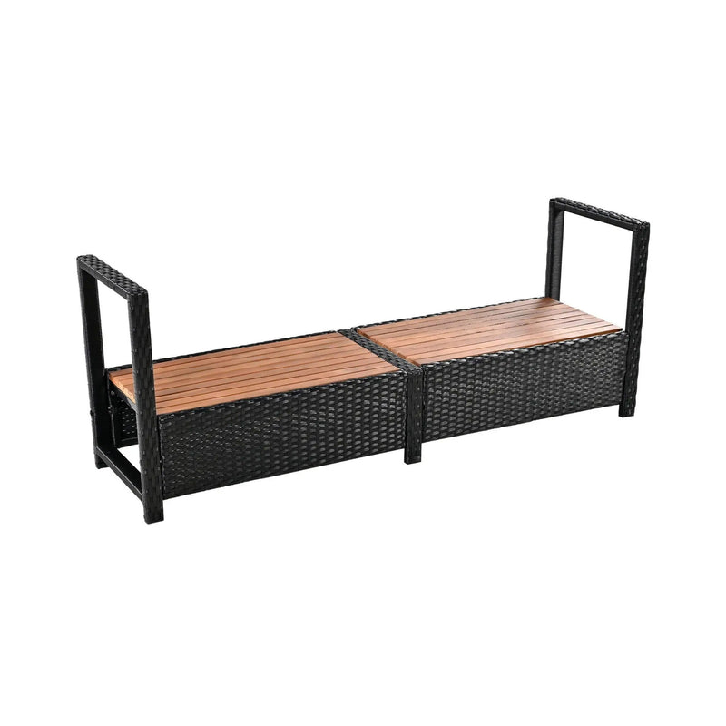 Alora Large Outdoor Quadrilateral Spa Surround Rattan Sectional Sofa Set With Storage Compartments (SAK80217) by SAKSBY WHOLESALE