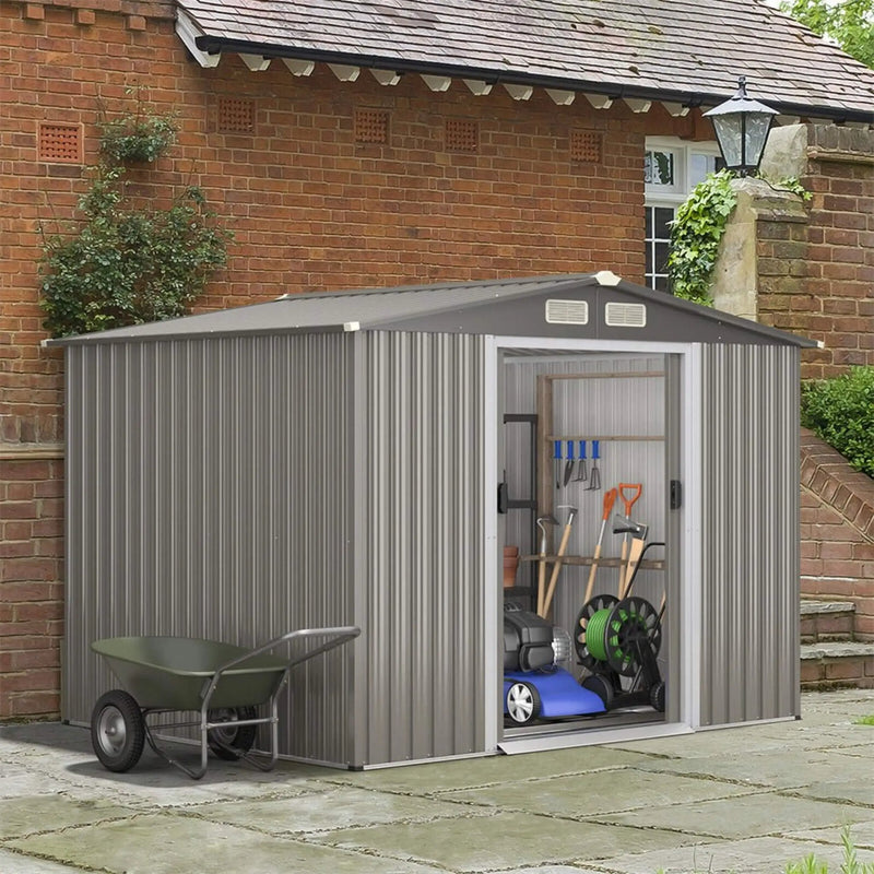 [08X06FT] Alora Premium Outdoor Steel Tool Storage Garden Backyard Shed (SAK74185) by SAKSBY WHOLESALE