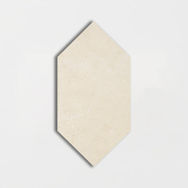 Jerusalem Light Honed Large Picket Waterjet Limestone Waterjet Mosaics 6x12