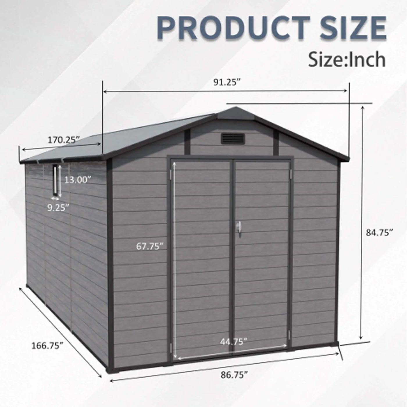 Alora Large Plastic Lockable Resin Outdoor Storage Shed With Window And Floor (SAK25870) by SAKSBY WHOLESALE