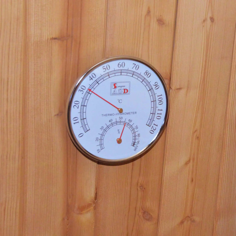 Thermora Ignite Large Premium American White Oak Outdoor Wooden Barrel Sauna With 4.5KW Sauna Heater (SAK45968) by SAKSBY WHOLESALE