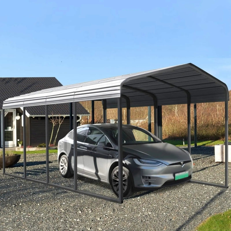 [12X20FT] Alora Premium Modern Heavy-Duty Outdoor Alloy Steel Carport Canopy (SAK91486) by SAKSBY WHOLESALE