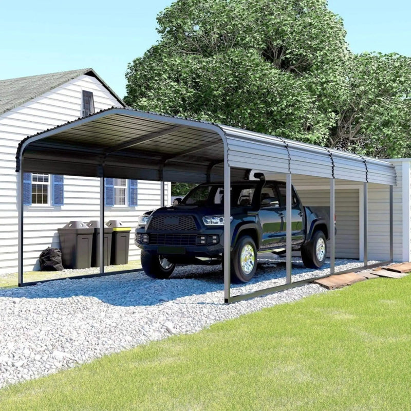 [12X20FT] Alora Premium Modern Heavy-Duty Outdoor Alloy Steel Carport Canopy (SAK91486) by SAKSBY WHOLESALE