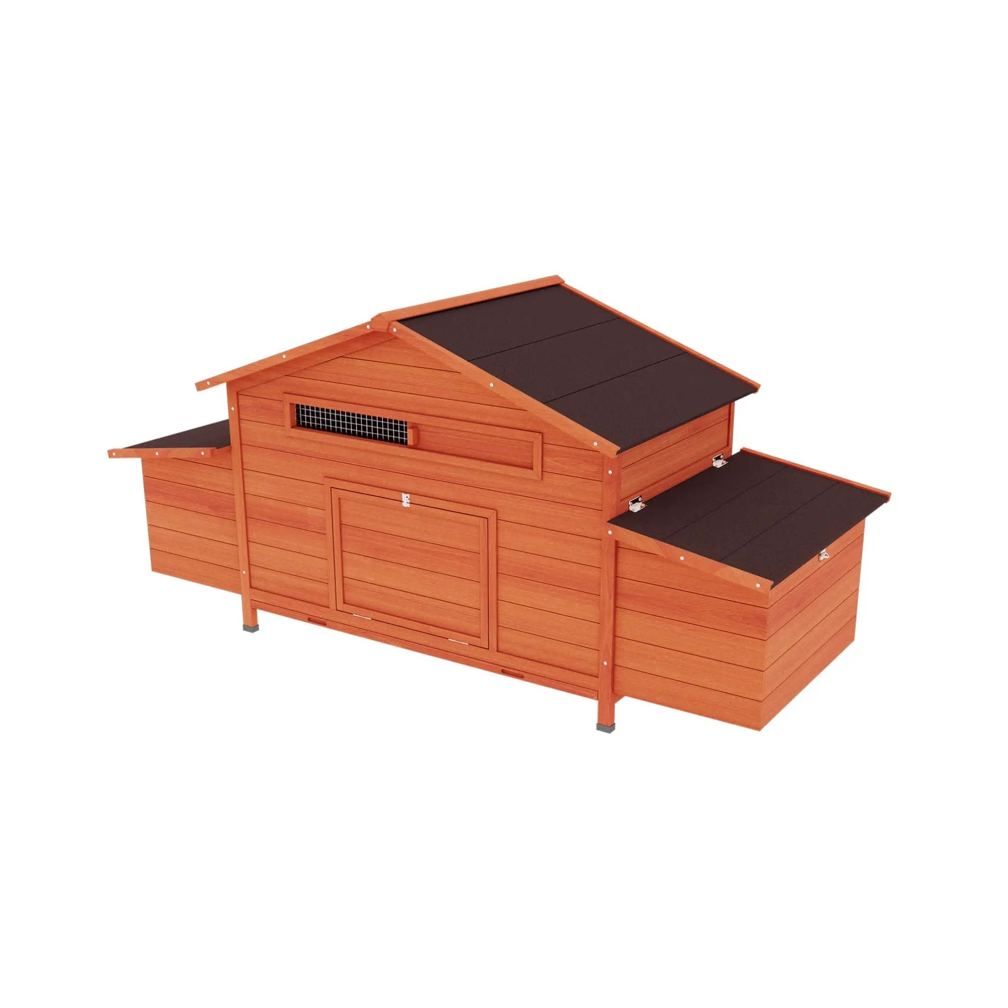 Large 44-Inch Premium Outdoor Spacious Wooden Chicken Coop With Two-Sides Nesting Boxes (SAK21875) by SAKSBY WHOLESALE