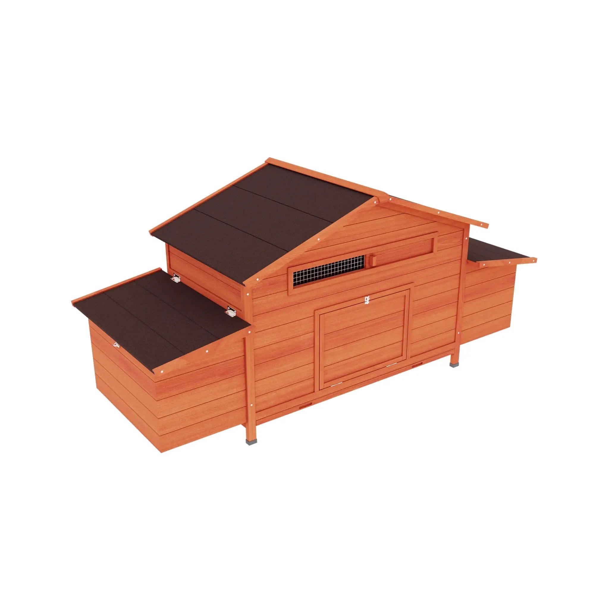 Large 44-Inch Premium Outdoor Spacious Wooden Chicken Coop With Two-Sides Nesting Boxes (SAK21875) by SAKSBY WHOLESALE