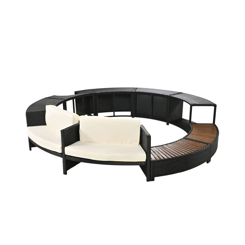 Alora Large Premium Surround Spa Patio Rattan Sofa Set With Storage Compartments And Cushions (SAK75629) by SAKSBY WHOLESALE