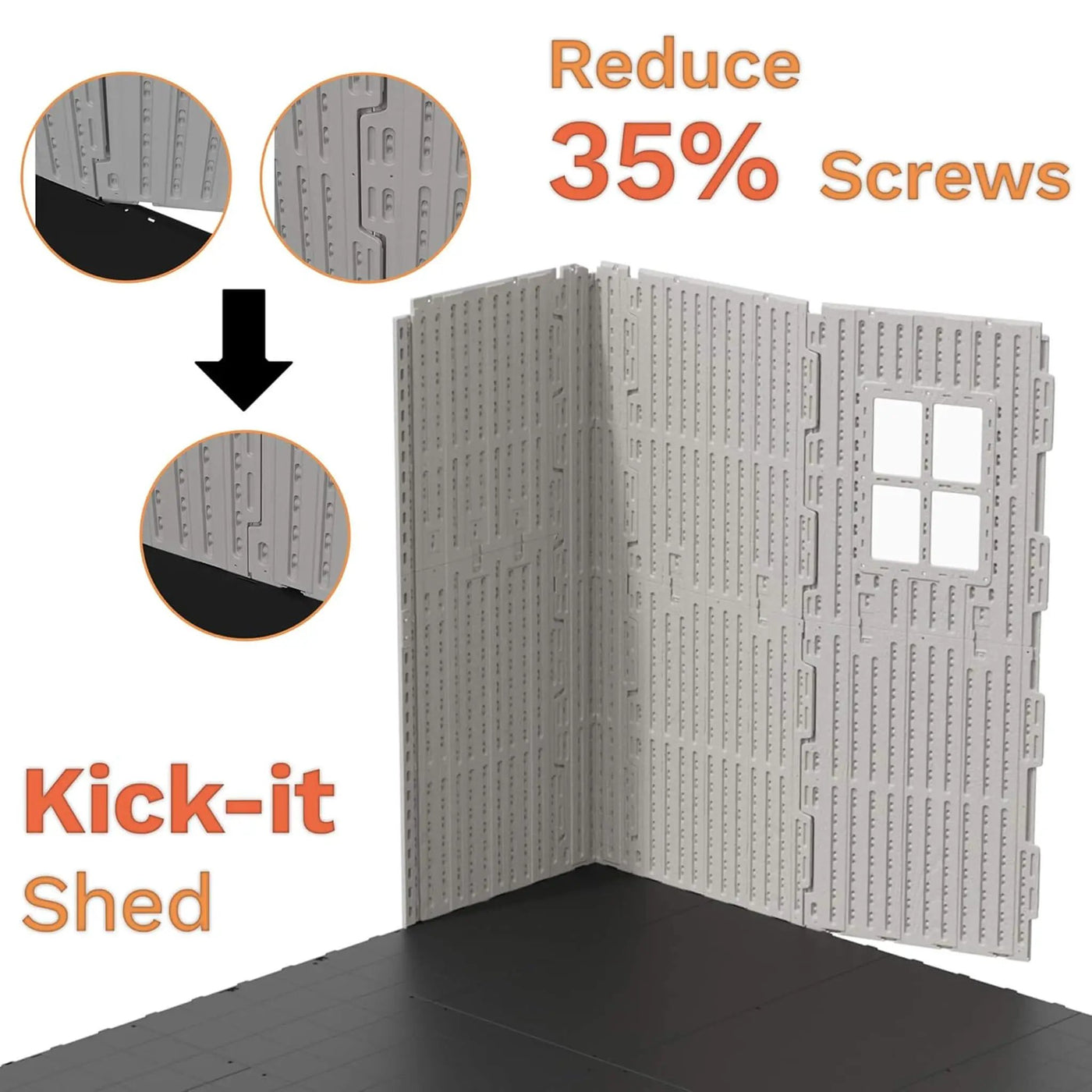 Alora Large Resin Outdoor Storage Shed With Floor, Windows, And Lockable Door (SAK98421) by SAKSBY WHOLESALE