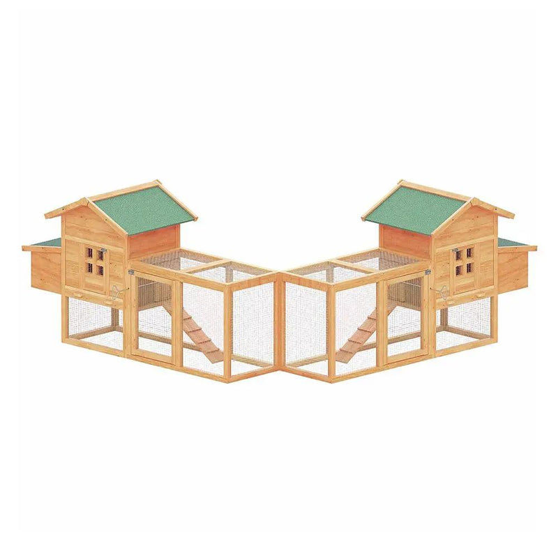 Large 160-Inch Wooden Backyard Hen Chicken Coop Enclosure W/ Nest Box & Run (SAK96451) by SAKSBY WHOLESALE