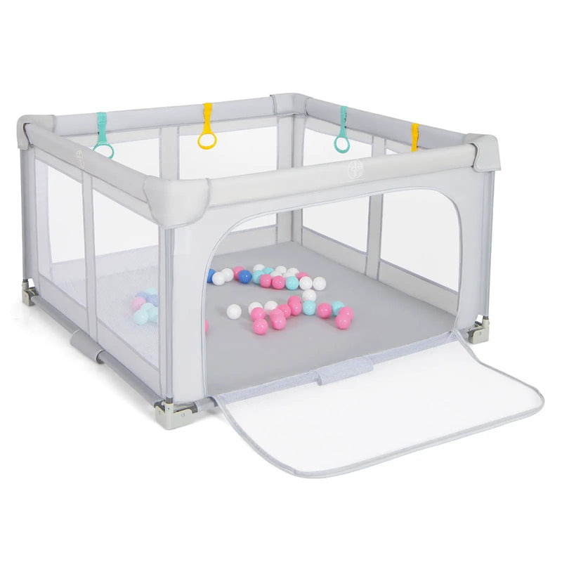 Large Baby Playpen BPA-Free Foldable Toddlers Safety Fence Play Yard with Zipper Gate by DirectDeals