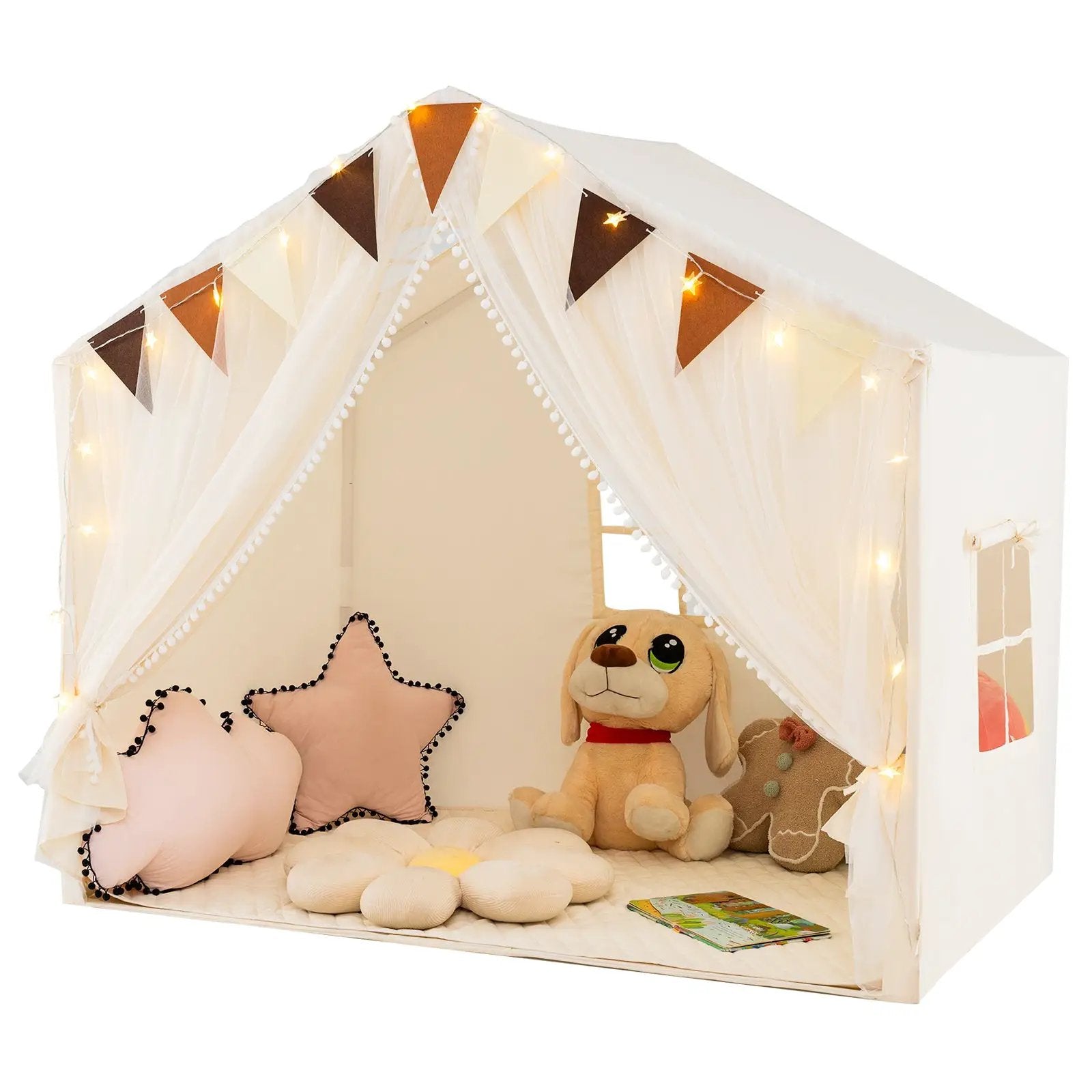 Large Toddler Playhouse Tent with Door Curtains Windows by DirectDeals