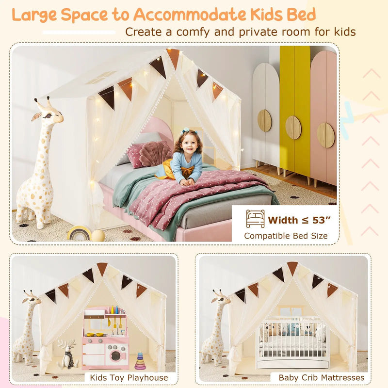 Large Toddler Playhouse Tent with Door Curtains Windows by DirectDeals