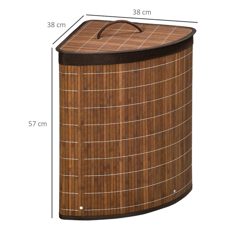 Laundry Basket - Removable Brown 38x38x57cm by House Of Avana