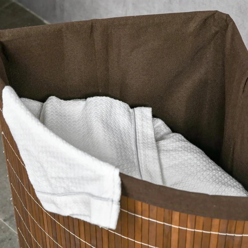 Laundry Basket - Removable Brown 38x38x57cm by House Of Avana