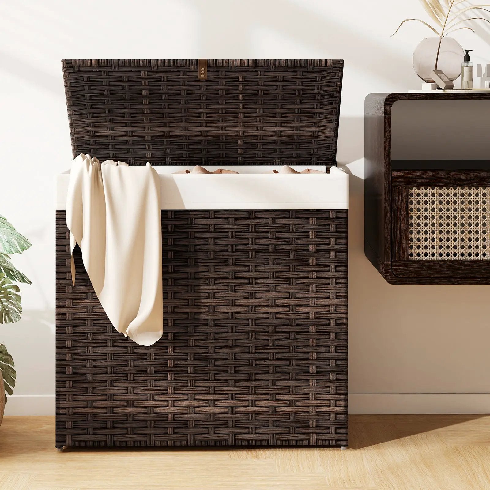 Laundry Hamper with Wheels and Lid by DirectDeals