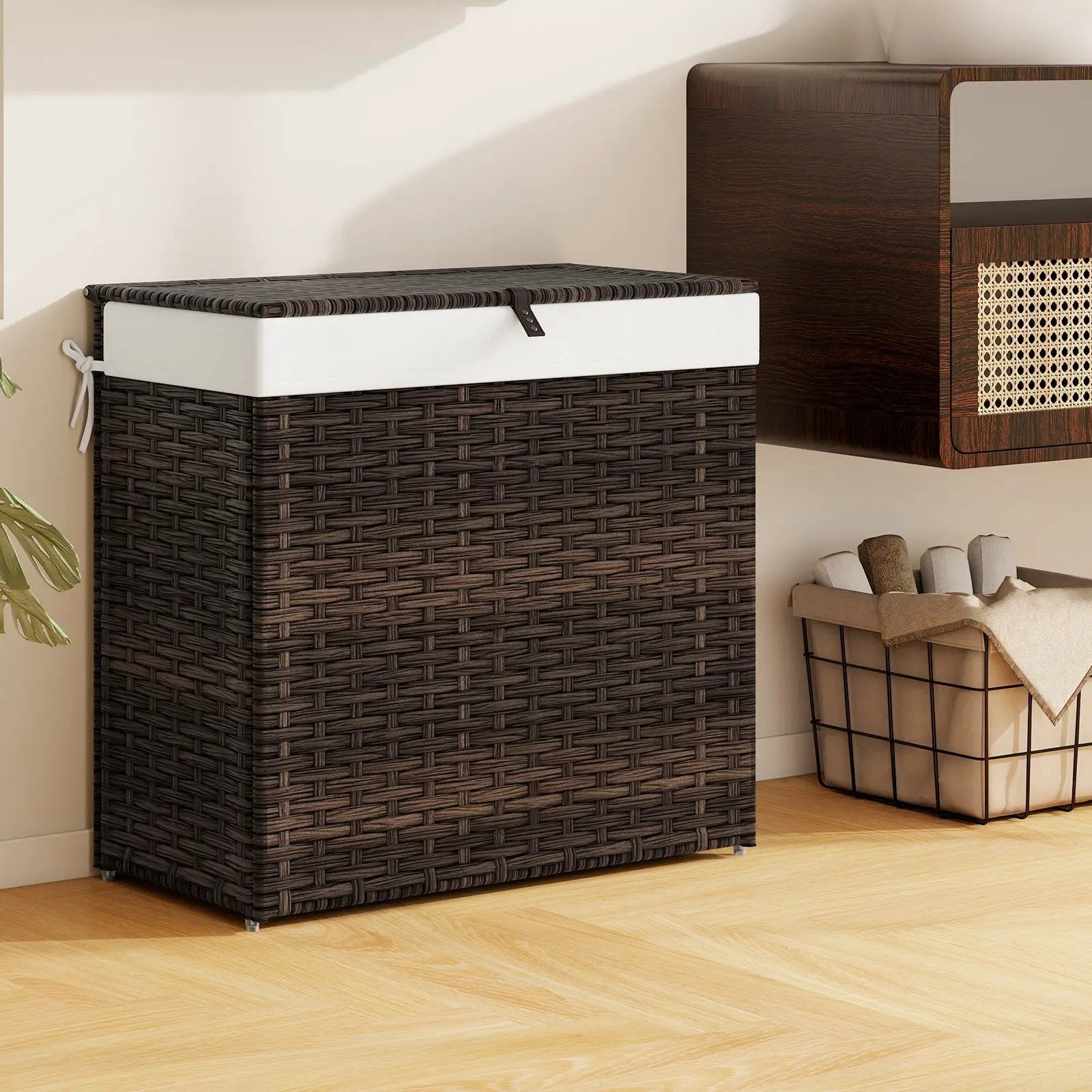 Laundry Hamper with Wheels and Lid by DirectDeals