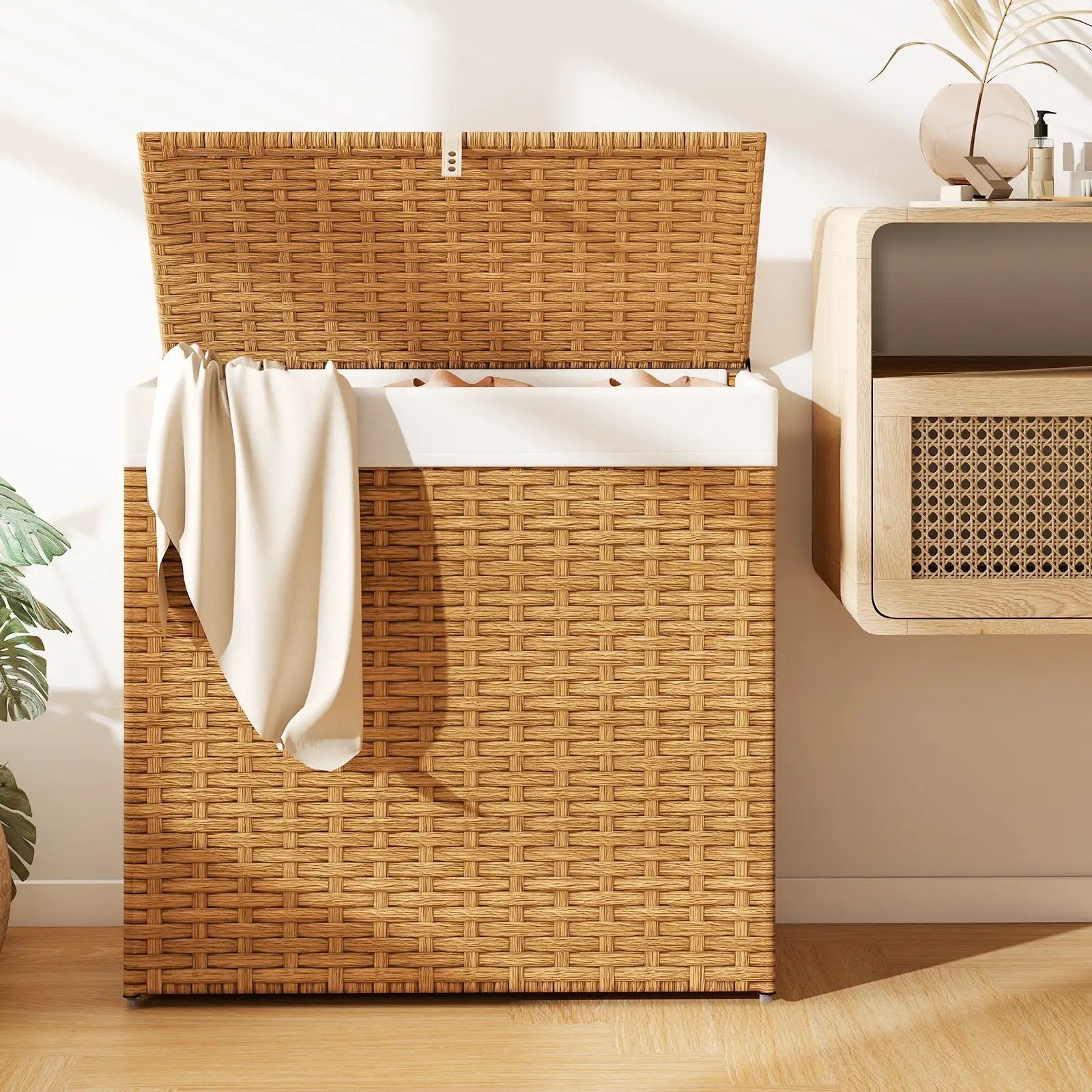 Laundry Hamper with Wheels and Lid by DirectDeals